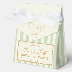 Harry Potter Hedwig Groen Gestreepte Baby Shower Bedankdoosjes