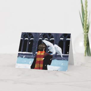 HARRY POTTER™ & Hedwig in de sneeuw Kaart