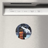 HARRY POTTER™ & Hedwig in de sneeuw Magneet (Insitu (Vaatwasser))