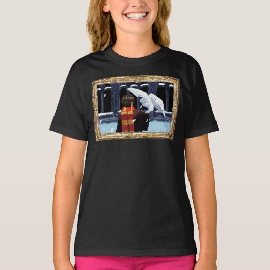 HARRY POTTER™ & Hedwig in de sneeuw T-shirt (Voorkant)
