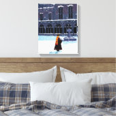 HARRY POTTER™ & Hedwig in het binnenhof van HOGWAR Canvas Afdruk (Insitu (Slaapkamer))