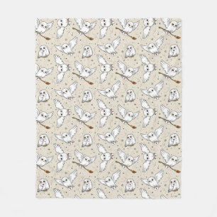 Harry Potter Hedwig Patroon - Baby Shower Fleece Deken