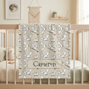 Harry Potter Hedwig Patroon - Baby Shower Fleece Deken