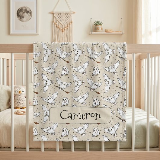Harry Potter | Hedwig Patroon - Baby Shower Fleece Deken