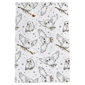 Harry Potter | Hedwig Pattern - Baby shower Medium Cadeauzakje (Achterkant)