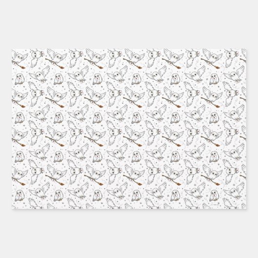 Harry Potter | Hedwig Pattern - Baby shower Wrappi Inpakpapier Vel (Voorkant 2)