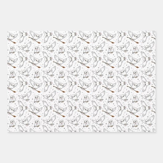Harry Potter | Hedwig Pattern - Baby shower Wrappi Inpakpapier Vel (Voorkant)
