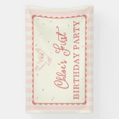 Harry Potter Hedwig Pink Stripe Birthday Spandoek (Verticaal)