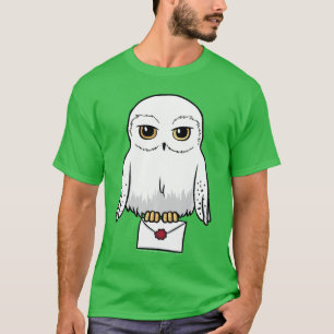 Harry Potter Hedwig Schattig Cartoon Portret vinta T-shirt