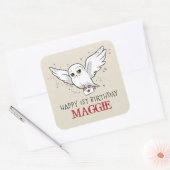 Harry Potter | Hedwig Special Delivery Birthday Vierkante Sticker (Envelop)