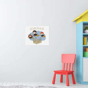 HARRY POTTER™, Hermelien en Ron vliegen over HOGWA Poster