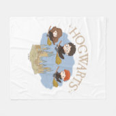 HARRY POTTER™, Hermelien & Ron Fly Over Zweinstein Fleece Deken (Voorkant (Horizontaal))