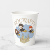 HARRY POTTER™, Hermelien & Ron Fly Over Zweinstein Papieren Bekers (Voorkant)