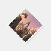 HARRY POTTER™ Hermelien & Ron HOGWARTS™ Anime Scen Servet (Hoek)