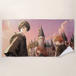 HARRY POTTER™ Hermione & Ron HOGWARTS™ Anime Scène Strandlaken