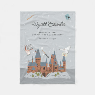 Harry Potter Hogwarts Baby Birth Stats Fleece Deken