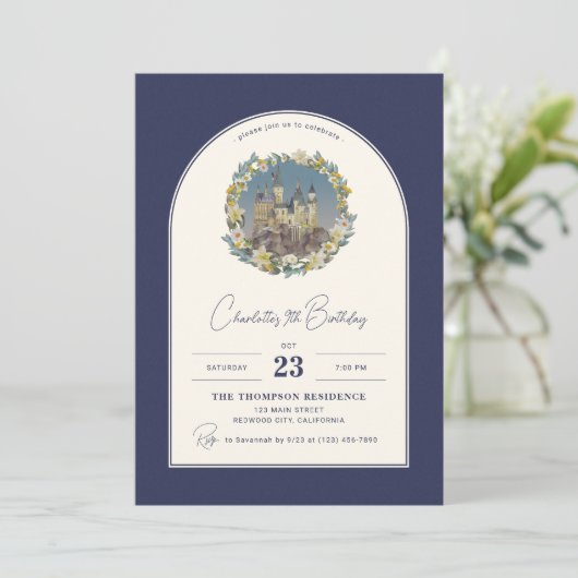 Harry Potter Hogwarts bloemboog verjaardag Kaart (Staand voorkant)