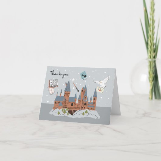 Harry Potter Hogwarts Castle Baby shower Hartelijk Bedankkaart (Voorkant)