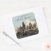 Harry Potter | Hogwarts Castle Bruidsfeest Vierkante Sticker (Envelop)