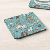 HARRY POTTER™ HOGWARTS™ Christmas Cookie Pattern Bier Onderzetter (Linkerzijde)