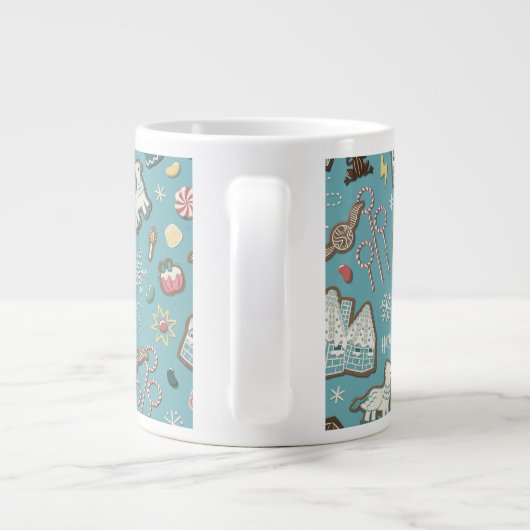 HARRY POTTER™ HOGWARTS™ Christmas Cookie Pattern Extra Grote Beker (Achterkant)