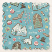 HARRY POTTER™ HOGWARTS™ Christmas Cookie Pattern Kartonnen Onderzetters (Voorkant)