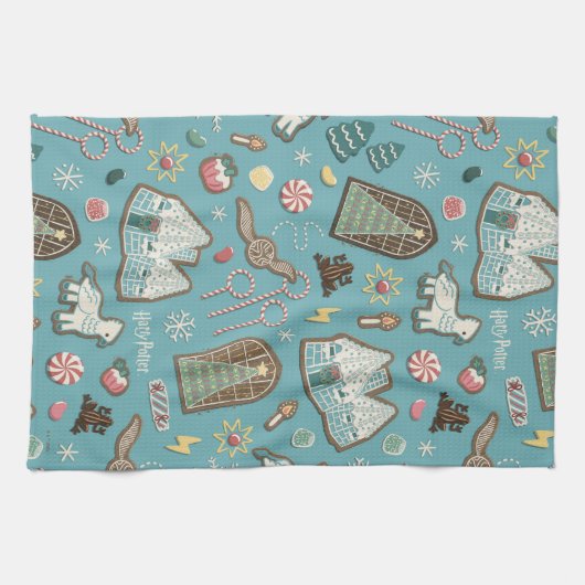 HARRY POTTER™ HOGWARTS™ Christmas Cookie Pattern Theedoek (Horizontaal)
