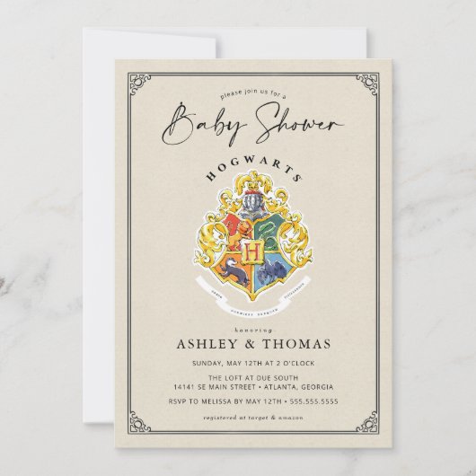 Harry Potter | Hogwarts Crest-Baby shower Kaart (Voorkant)