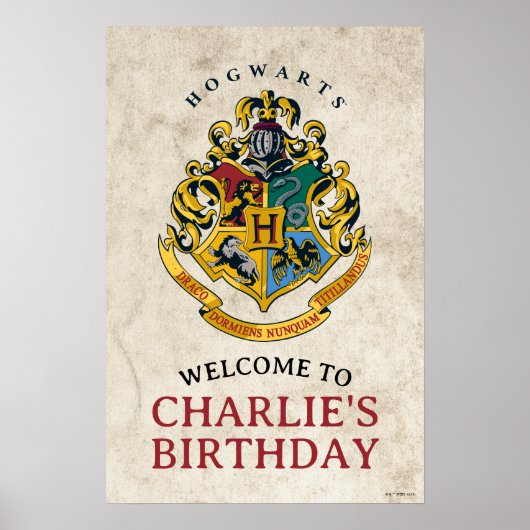 Harry Potter Hogwarts Crest Birthday Poster (Voorkant)