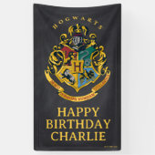Harry Potter Hogwarts Crest Birthday Spandoek (Verticaal)