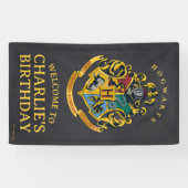 Harry Potter Hogwarts Crest Birthday Spandoek (Horizontaal)