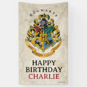 Harry Potter Hogwarts Crest Birthday Spandoek (Verticaal)