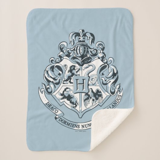Harry Potter | Hogwarts Crest - blauw Sherpa Deken (Voorkant)
