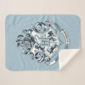 Harry Potter | Hogwarts Crest - blauw Sherpa Deken (Voorkant (horizontaal))