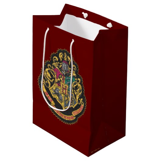 Harry Potter | Hogwarts Crest Medium Cadeauzakje (Voorkant Gekanteld)
