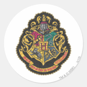 Harry Potter   Hogwarts Crest Ronde Sticker