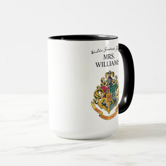 Harry Potter | Hogwarts Crest Teacher personaliser Mok (Voorkant rechts)