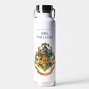 Harry Potter Hogwarts Crest Teacher personaliser Waterfles