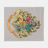 Harry Potter | Hogwarts Crest - Volledige kleur Fleece Deken (Voorkant (Horizontaal))