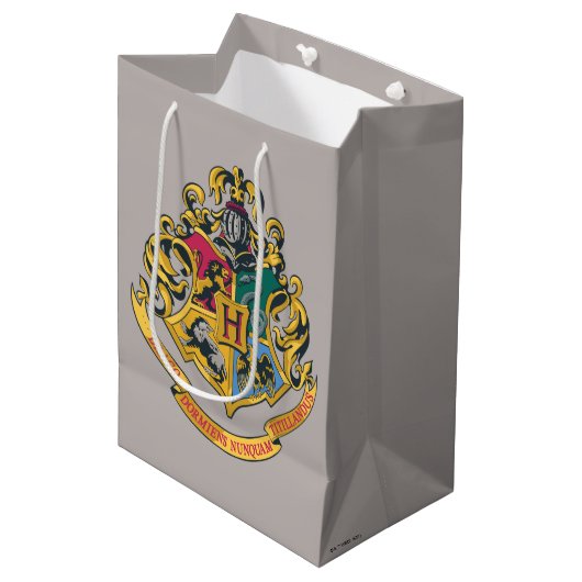 Harry Potter | Hogwarts Crest - Volledige kleur Medium Cadeauzakje (Voorkant Gekanteld)