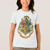 Harry Potter| Hogwarts Crest - Volledige kleur Tri-Blend Shirt (Voorkant)