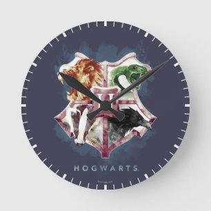Harry Potter   HOGWARTS™ Crest Watercolor Ronde Klok