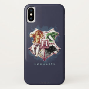 Harry Potter   HOGWARTS™ Crest Waterverf iPhone X Hoesje