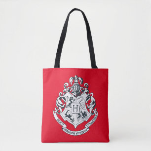 Harry Potter  Hogwarts Crest - Zwart en wit Tote Bag