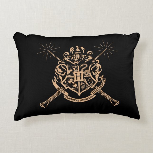 Harry Potter | Hogwarts Crossed Wands Crest Accent Kussen (Voorkant)