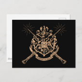Harry Potter | Hogwarts Crossed Wands Crest Briefkaart (Voorkant / Achterkant)