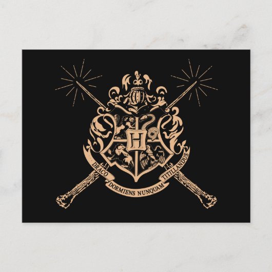 Harry Potter | Hogwarts Crossed Wands Crest Briefkaart (Voorkant)