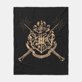 Harry Potter | Hogwarts Crossed Wands Crest Fleece Deken (Voorkant)