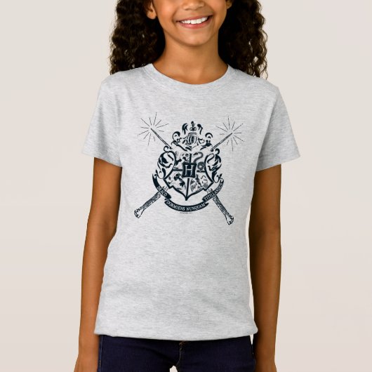Harry Potter | Hogwarts Crossed Wands Crest T-shirt (Voorkant)