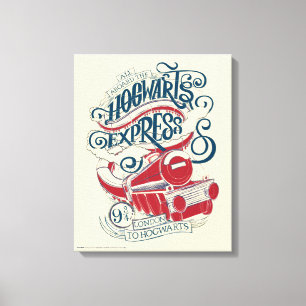 Harry Potter   Hogwarts Express Typografie Canvas Afdruk